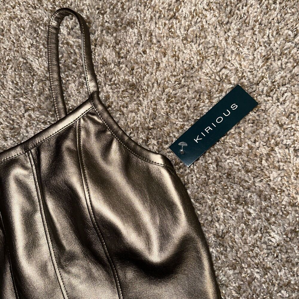 Kirious Metallic Bronze Crop Cami Top - Picture 3 of 5